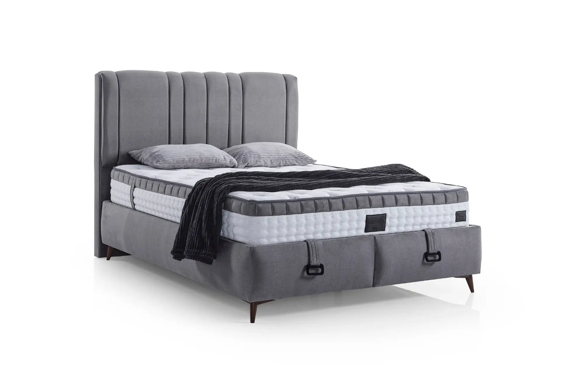 Retro Yatak-Baza-Başlık Uyku Seti - Görsel 5