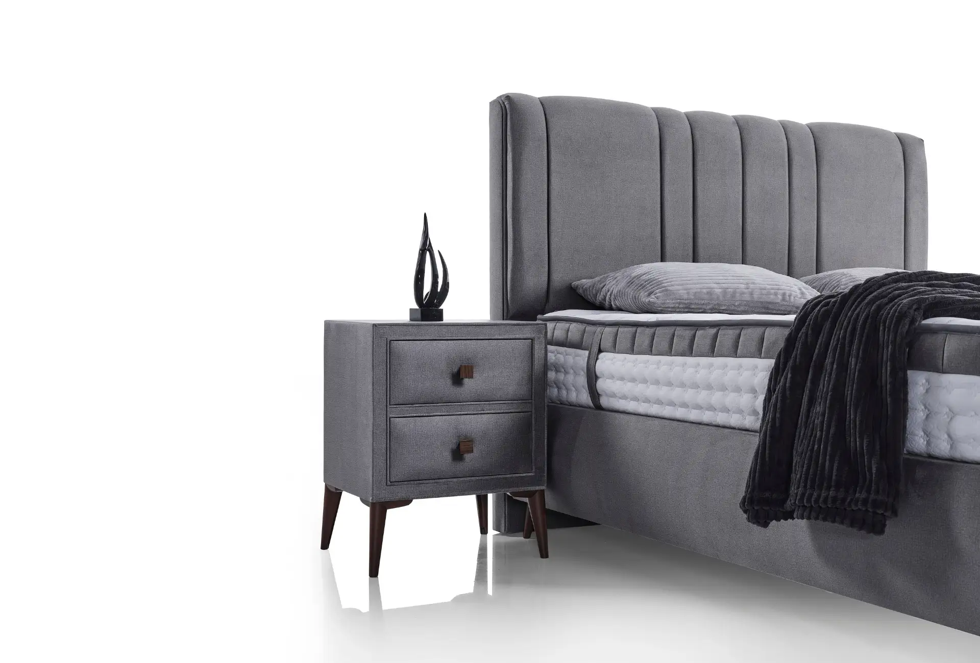 Retro Yatak-Baza-Başlık Uyku Seti - Görsel 6