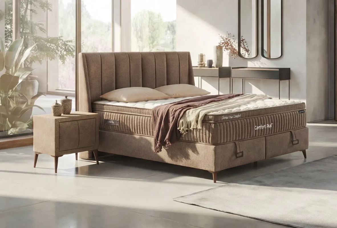 Comfort Plus Yatak-Baza-Başlık Uyku Seti